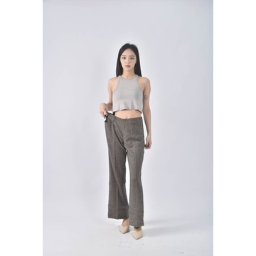 (L) indivi高腰灰色長褲二手衣