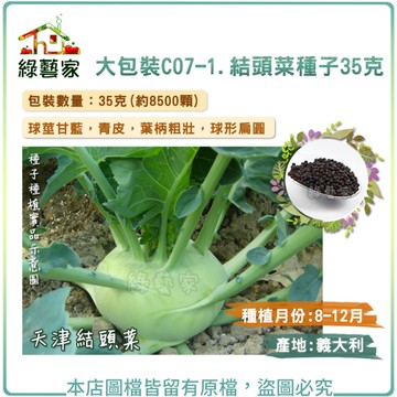 【綠藝家】大包裝C07-1.結頭菜種子35克(約8500顆)
