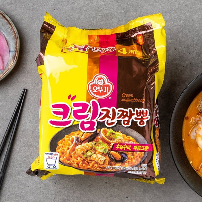 [オットギ] クリームジンチャンポン   130g*4個入りパック 韓国チャンポンラーメン クリーミチャンポン 韓国ラーメン