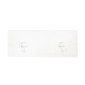 熊好貼 無痕掛勾 長方形 防水 適用凹凸紋路牆面 多功能設計  透明色  2個