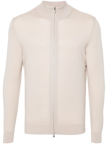 Boggi Milano - zipped wool jumper - men - Wool - S - Neutrals