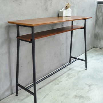 日式吧台桌 120cm雙層 胡桃木色 (不含椅) MIT台灣製【J51578】Tasteful 特斯屋