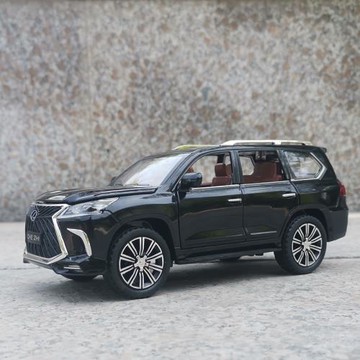 1:24雷克薩斯LX570 聲光回力男孩金屬玩具車仿真合金汽車模型擺件