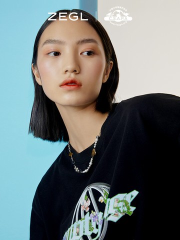 ZEGL×中國小動物保護協會小雛菊別針項鏈女ins風鎖骨鏈衛衣配飾