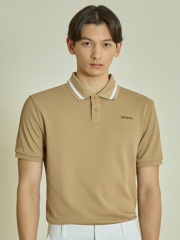 ATMS Volume Logo Polo Men's Golf [Beige]