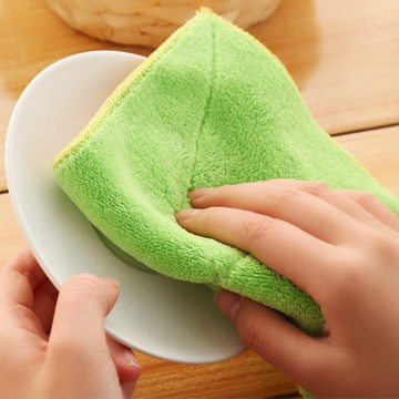 超細纖維雙面吸水抹布 加厚不掉毛 洗碗布 洗碗巾 清潔巾除塵擦拭布 擦手巾 吸水巾 纖維布【A10302】《約翰家庭百貨