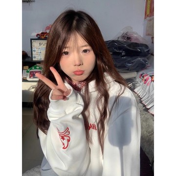 ✨ 女生上衣衛衣 加厚大學T ✨✨ 美式復古帽衫字母衛衣女秋冬加絨加厚高級感刺繡小火苗情侶裝外套