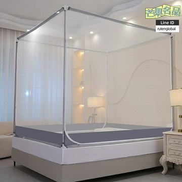 【加密防摔】家用蚊帳 支架蚊帳 床笠蚊帳 簡易安裝 烤漆支架 加密網紗 床笠式全包 適配1.5m/1.8m床
