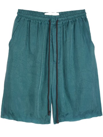 Song For The Mute - crinkled deck shorts - men - Polyester - 52 - Blue