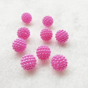 彩色楊梅球珠子直孔仿珍珠手工串珠材料編織動物耳環珠6