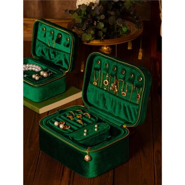 功能很多很好用上品美創耳環手飾品高檔首飾收納盒多層