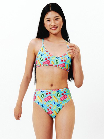 Fruity Popsicles BIKINI Top - Aqua Blue
