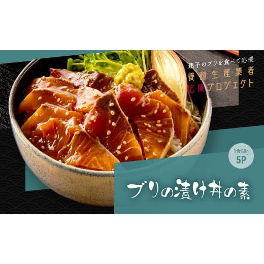 ふるさと納税 高知県 芸西村 「ブリの漬け丼の素」1食80g×5P《迷子のブリを食べて応援 養殖生産業者応援プロジェクト》