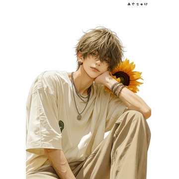 【8 月新品】07-137-0132 人物貼紙 簡約夏日男孩