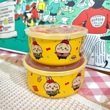 （帶瑕）整點麥當當薩總陶瓷保鮮碗用用