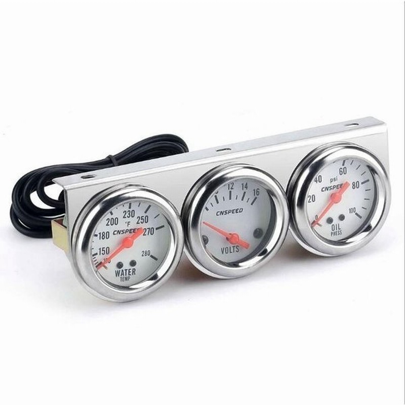 自動車 水温計 油温計 油圧計 ゲージ 3点セット 52mm 52f 追加メーター ホワイトled ガソリン車 通販 Lineポイント最大0 5 Get Lineショッピング