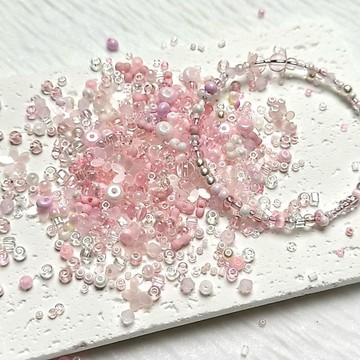 DIY飾品✨ 玻璃米珠diy手作材料飾品手鍊項鍊散珠串珠配件新品超仙串珠有孔 串珠材料 飾品配件