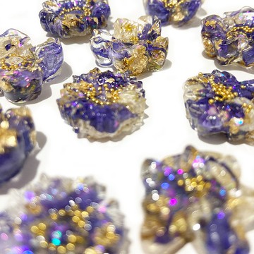 春日系列殷紫耳環(可改夾)耳針316不銹醫療鋼