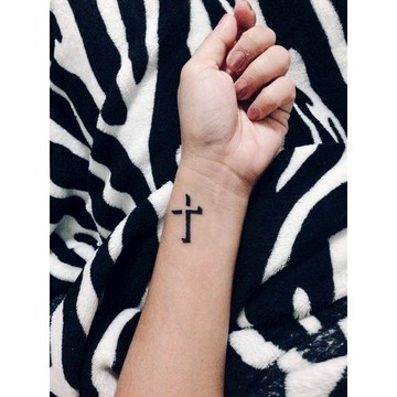 「映射」十字架 紋身貼紙 微刺青 輕紋身  IG 打卡 小紅書 流行 抖音同款 紋身貼 性感 象徵 聖經 信仰 上帝