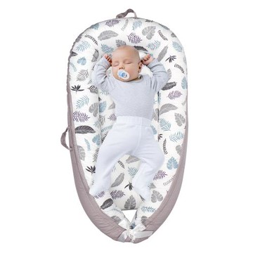 Vanibaby 嬰兒床中床 頂級純棉 可機洗可烘乾-叢林樹葉