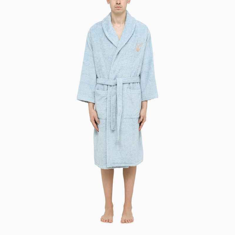 Light blue Arrow Leaves bathrobe