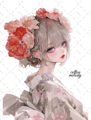 original sticker no.6705 人物貼紙 原創貼紙 人物貼紙 女孩貼紙 原創人物貼紙