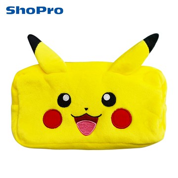 【日本正版】皮卡丘 絨毛 收納包 化妝包 小物收納 神奇寶貝 - 172351