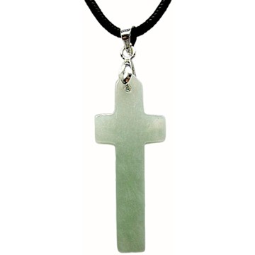 蘋果綠十字架安定 天然A貨翡翠玉石吊墜子項鍊H11