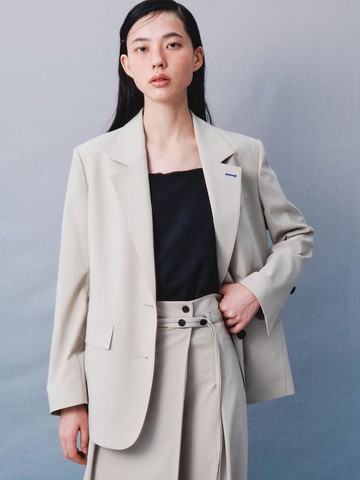 Back Detail Semi Overfit Jacket Beige (KE4311M01A)