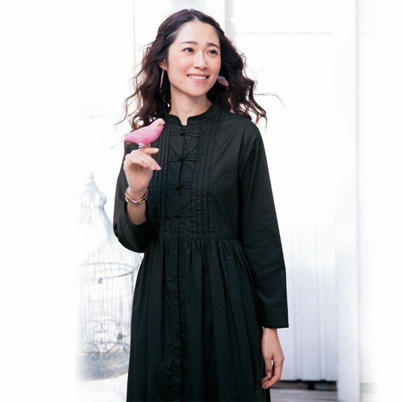 ワンピース おしゃれ ロング レディース 春 夏 デザインボタンマオカラーワンピース 40代 50代 60代 70代 ミセスファッション シニアファッション 服 通販 Lineポイント最大0 5 Get Lineショッピング