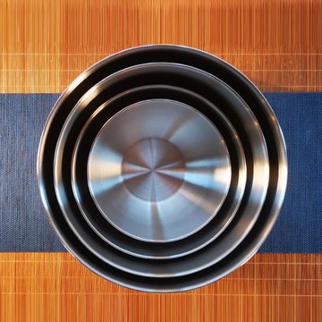 老飯骨食品級304不銹鋼盆鐵盆家用和面揉面廚房湯盆