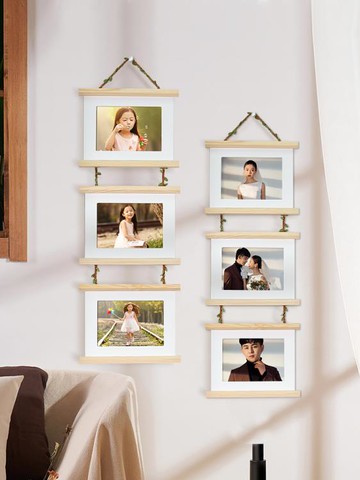 相框掛牆洗照片做成相片框兒童寶寶三連框創意定制組合照片牆7寸 99購物節