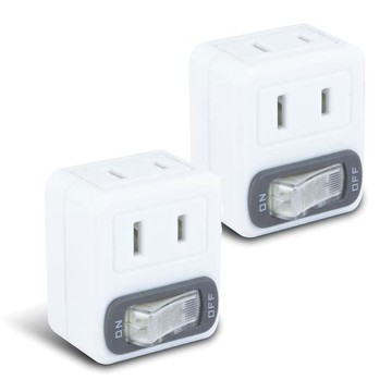 【聖岡科技Dr.AV】2入組TNT-832S分接器2孔1開2插(節能 帶燈開關 壁插 防火)