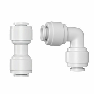 淨水器接頭 2分 免卡扣 直通頭 2分 快接 彎頭  L型 快速接頭 PE管對接 快接頭 塑膠接頭【1380】123便利屋