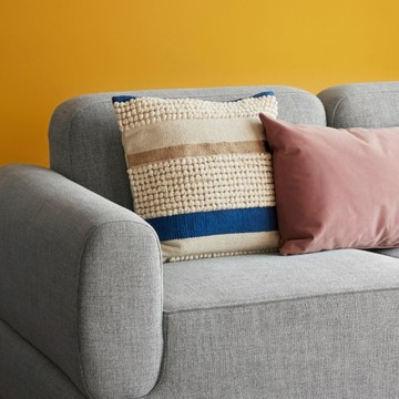 【Hübsch】立體織紋線條抱枕(含枕心)