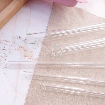 PS Mall 【J584】玻璃吸管套裝 環保斜口透明玻璃吸管 手搖杯專用