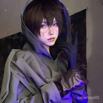 櫻漫cos 先知原皮cos假髮 深棕色動漫感男短直髮 伊萊碎蓋頭第五人格cos全頭套 cosplay 假髮 髮片