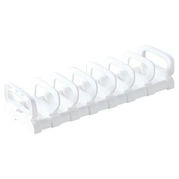 理享家 伸縮碗盤架 白色 廚房置物架  1組