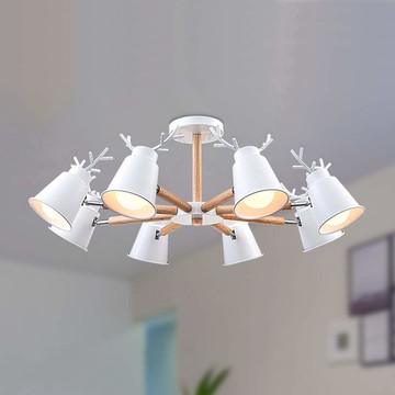 北歐風麋鹿客廳半吸頂燈 YP80-817-8