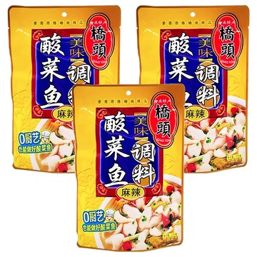 橋頭 酸菜魚用調味料 麻辣味 (318g) - 家庭料理必備 輕鬆烹飪餐廳級美味  3包