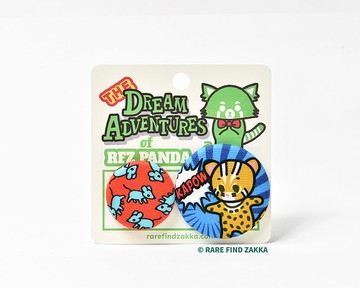 【手作作品】棉布徽章組#02 美式漫畫風格－石虎&老鼠兄弟