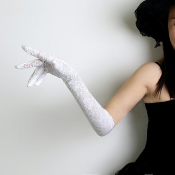 暗黑系原宿洛麗塔lolita長款蕾絲手套女lo娘花嫁袖套朋克搭配手袖