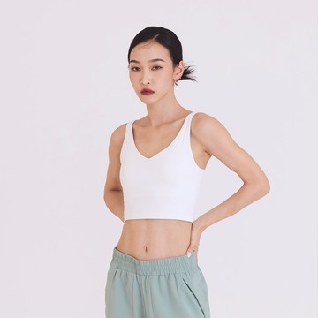 中高強度Ｖ型美背運動背心-White