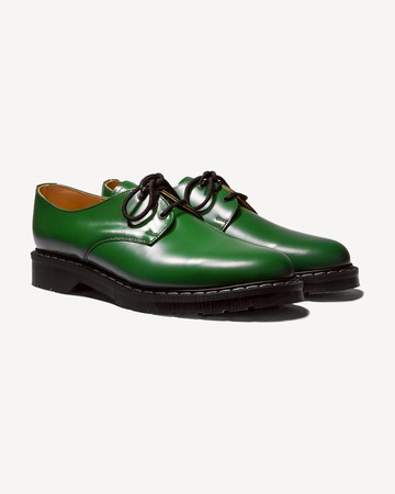 Solovair 3 Eye Gibson Shoe Green Hi-Shine / 4