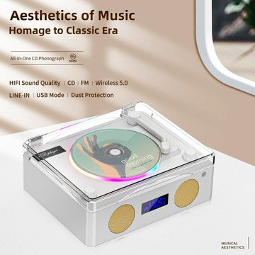 CD機 音響CD機 家用CD播放機 新款家用CD播放機復古禮物英語音樂碟片專輯光盤cd播放器