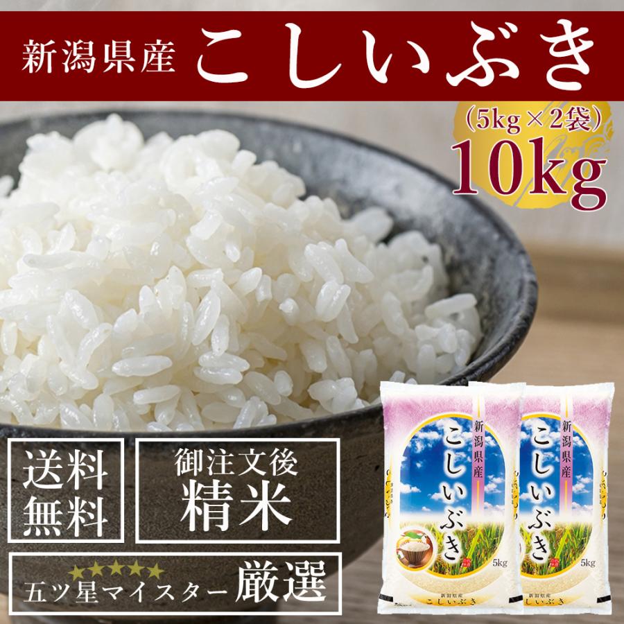 受注精米 新潟県産 新米 令和5年産こしいぶき 10kg (5kg×2袋) お米 送料無料 白米 2023年