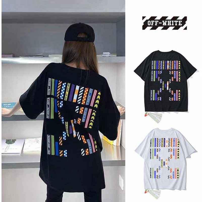 オフホワイト メンズ レディース Tシャツ 丸首 半袖 Off White バックプリント クルーネック ブランド トップス コットン 男女兼用 お洒落 カットソー 春夏 通販 Lineポイント最大0 5 Get Lineショッピング