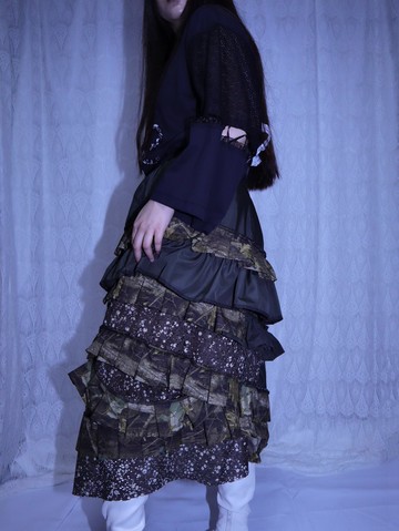 異素材不規則設計裙6003MEIKEIIN handmade