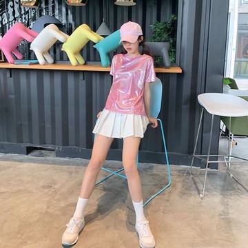 六一爵士舞表演服套裝男女亮片街舞啦啦隊演出服韓版嘻哈現代舞服