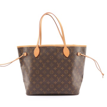 LOUIS VUITTON LV 路易威登 Neverfull MM 手提包 棕色 原花帆布 M40156 【二手名牌BRAND OFF】